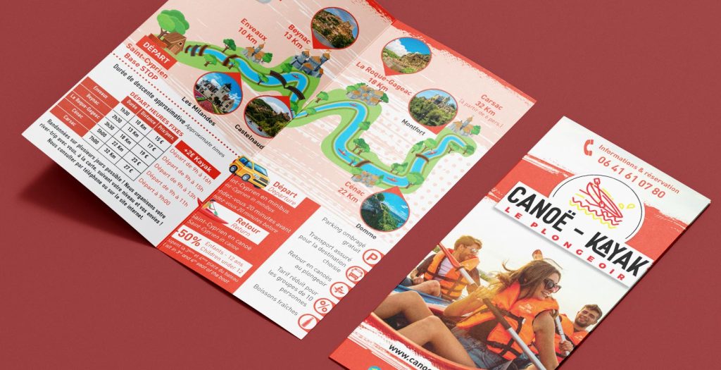 Dépliant touristique pour le canoë-kayak et les activités nautiques