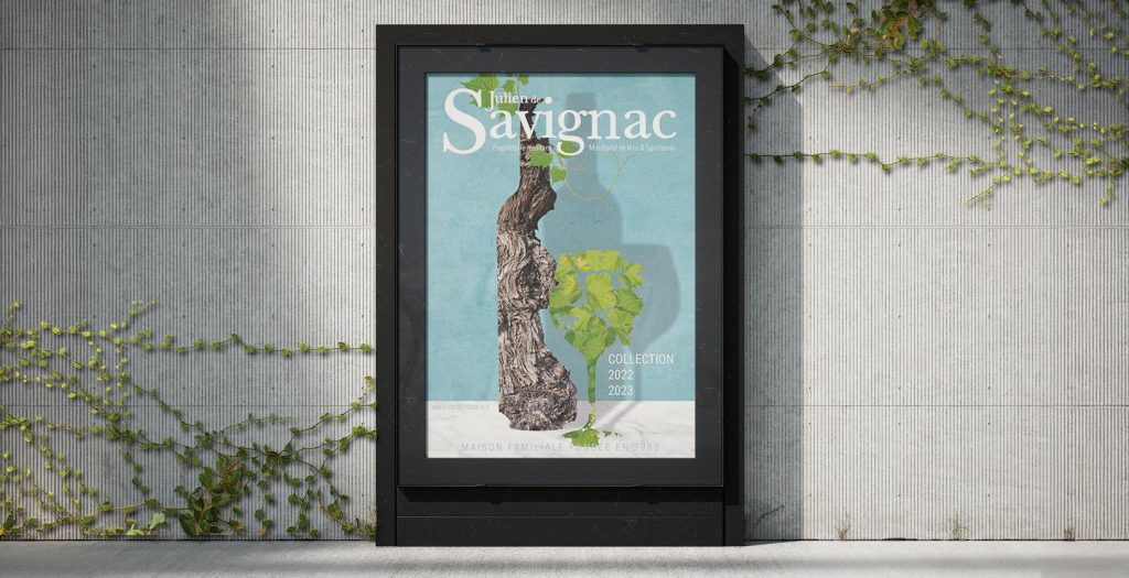 Catalogue et affiches pour le secteur du vin et de la vente spécialisée
