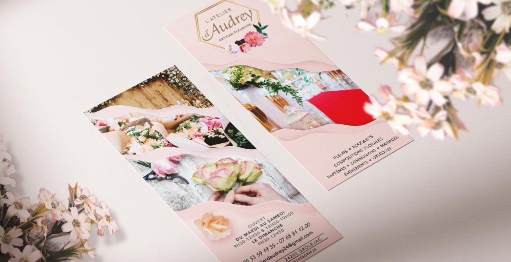 Flyer pour une activité de fleuriste