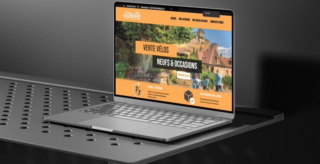 Site internet pour la location de vélos et les activités outdoor