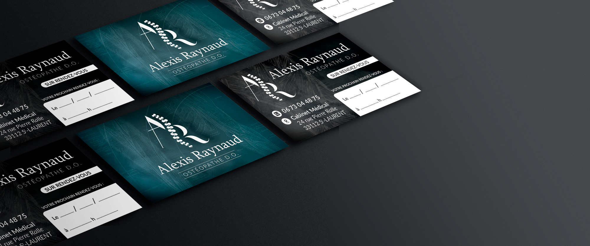 Création logo et cartes de visite ostéopathe 