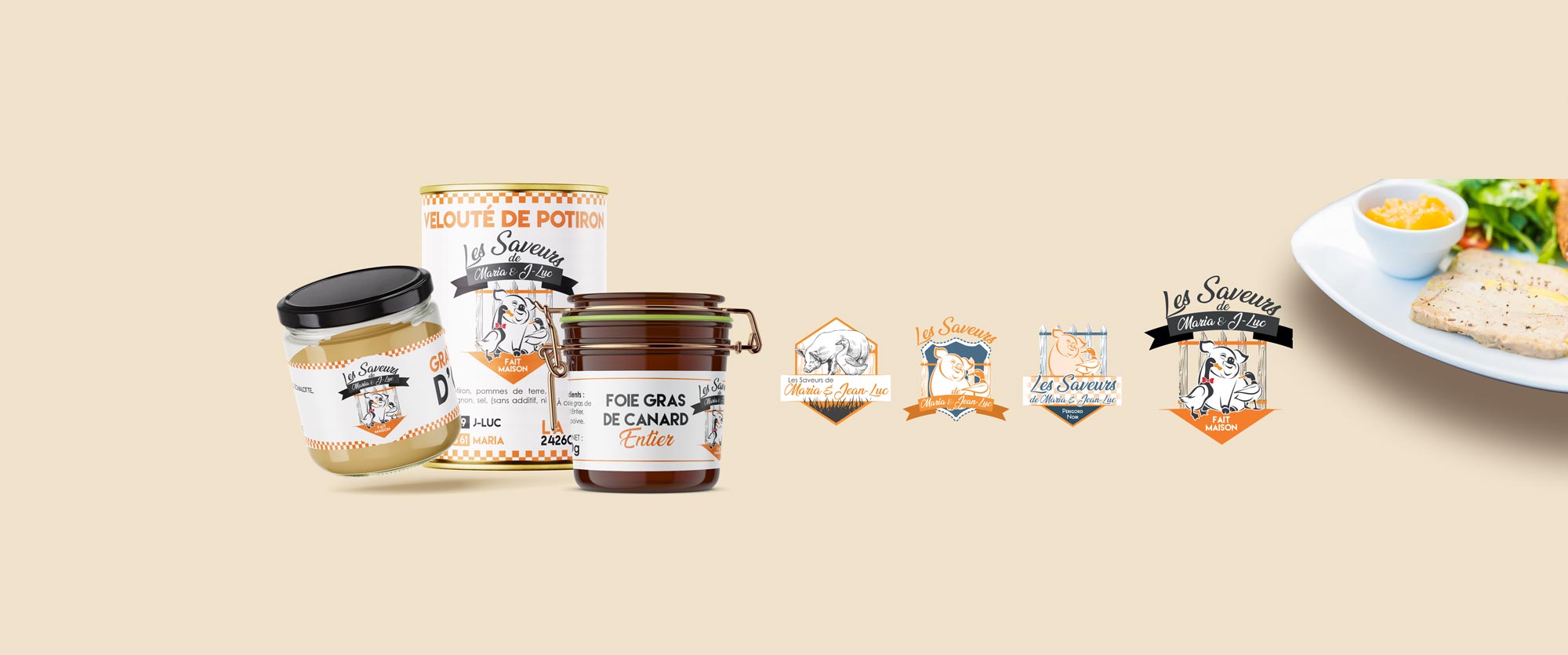 Propositions et logo final designé pour des artisans