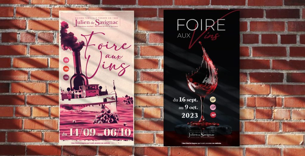 Affiches événementielles pour une foire aux vins