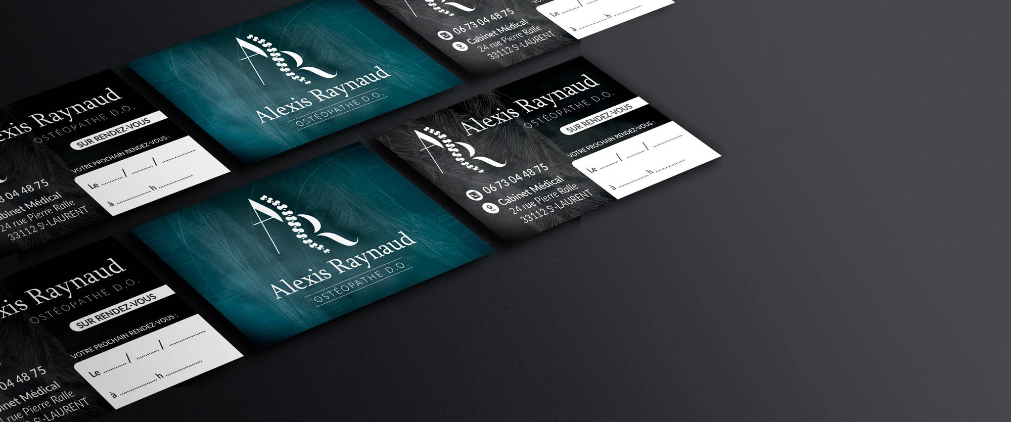 design logo et cartes de visite ostéopathe