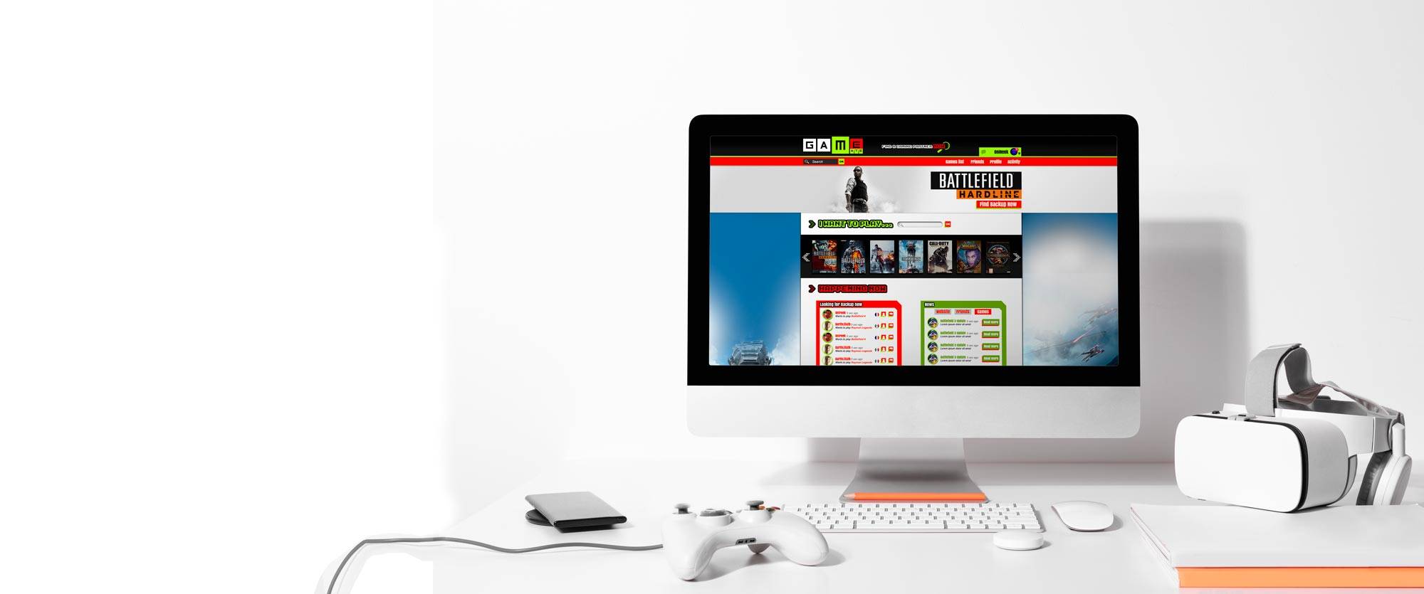 webdesign concept site jeux vidéo